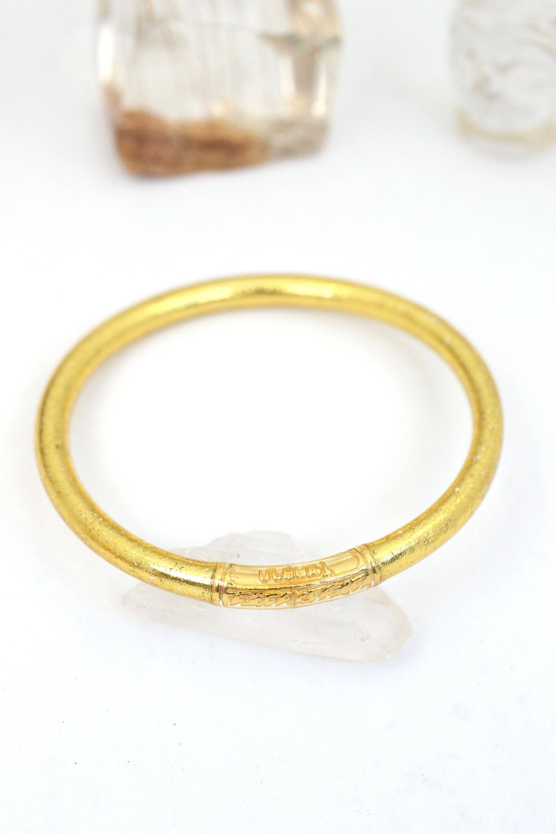 Single Rainbow Thai Buddhist Temple Bracelet Bangle / Bubblegum