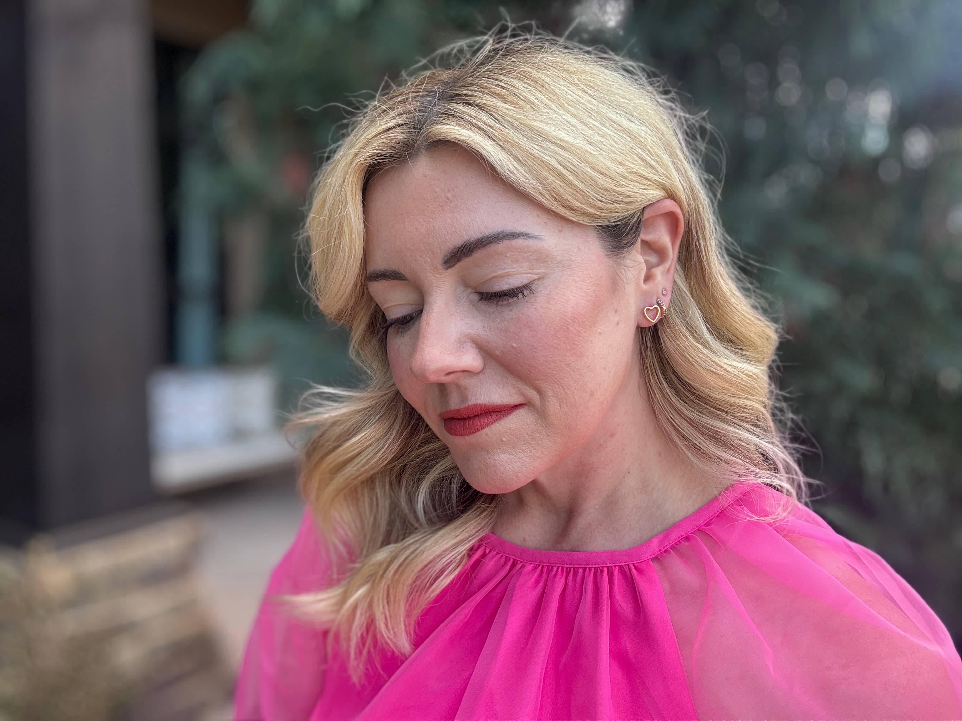 Louisa Stud Earrings | Gold-Plated Heart Shapes