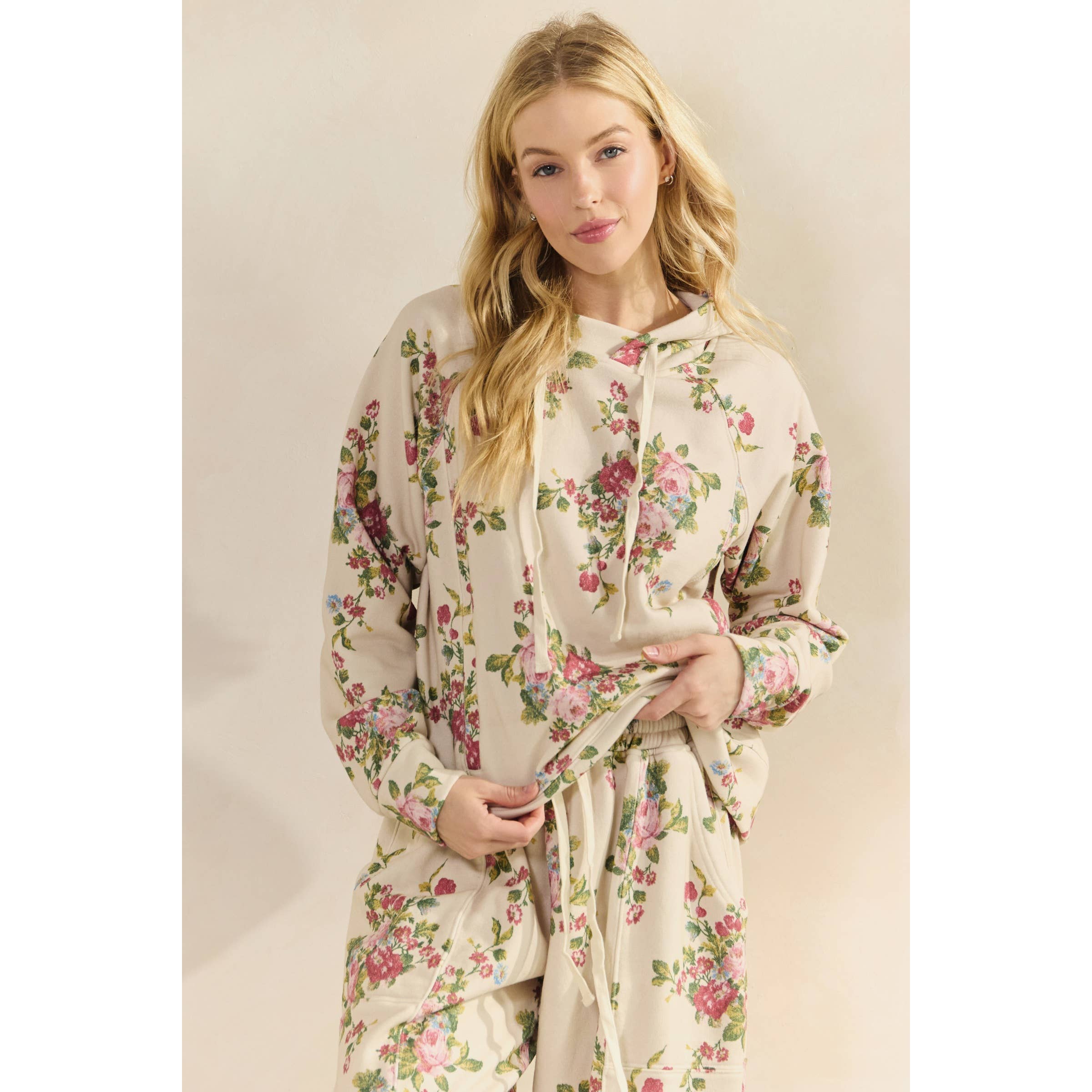 Floral Printed French Terry Set