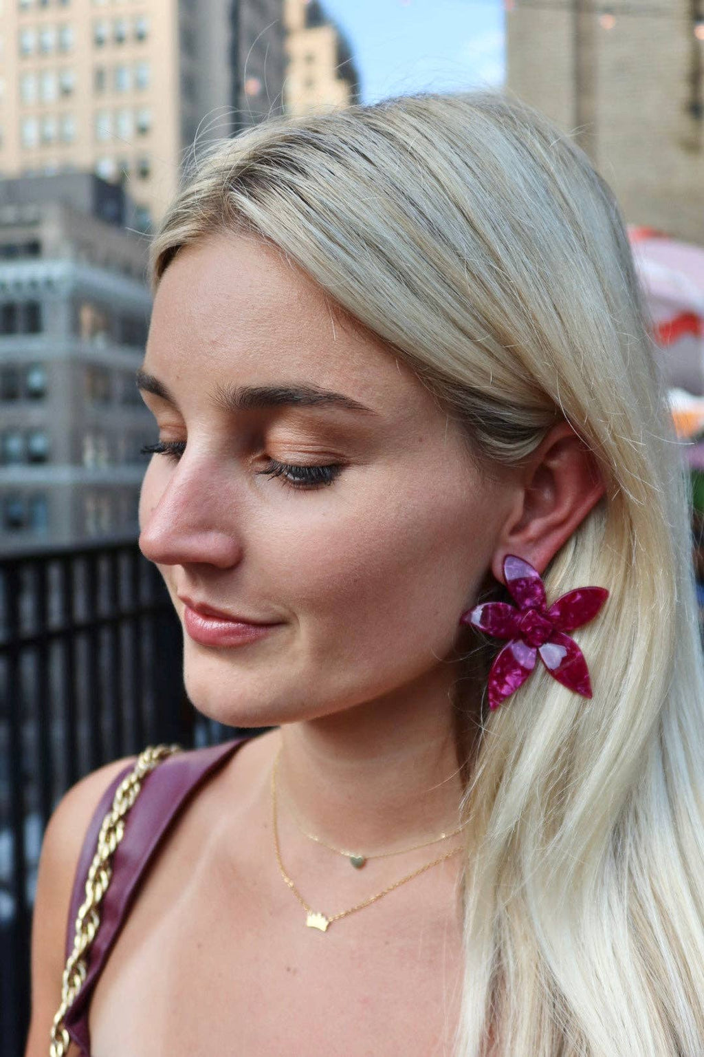 Annie - Pinot Noir - Earrings