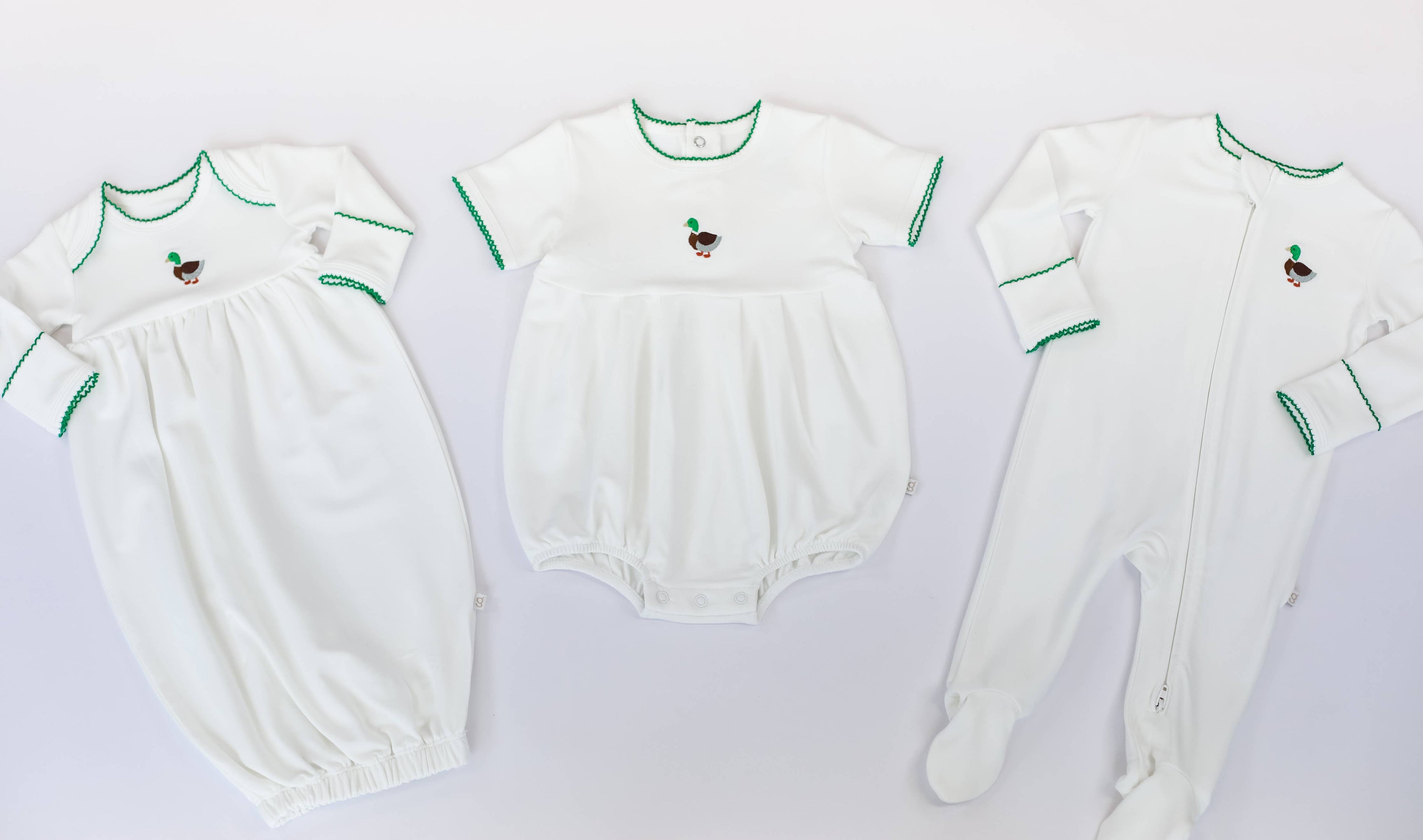 Pip Embroidered Zip Sleep Romper | Mallards