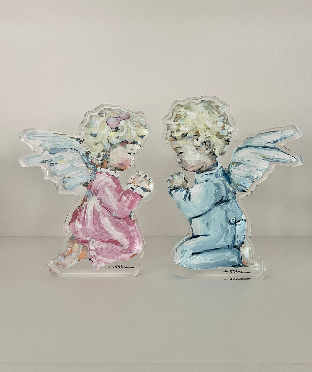 Tiny Wings Large acrylic shelfie: Blue