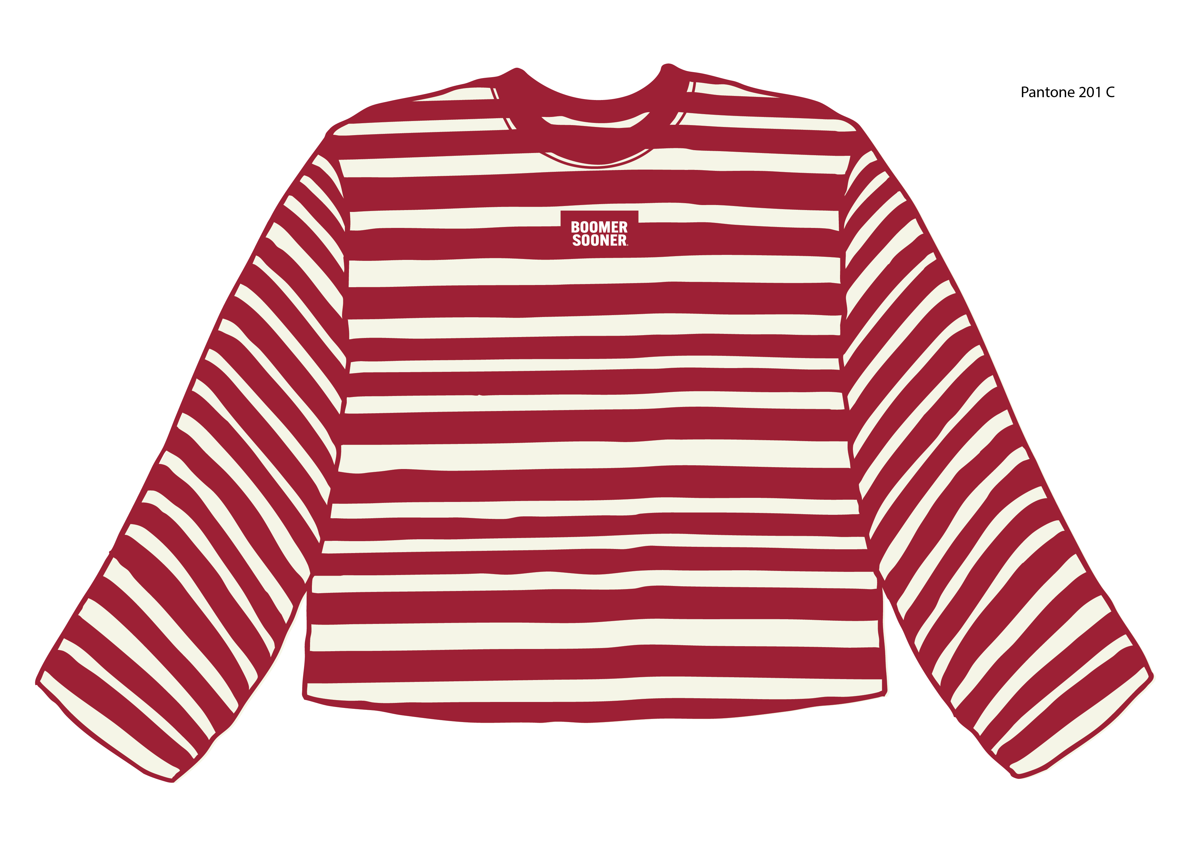 OU Sooners Block Stitch Stripe Long Sleeve