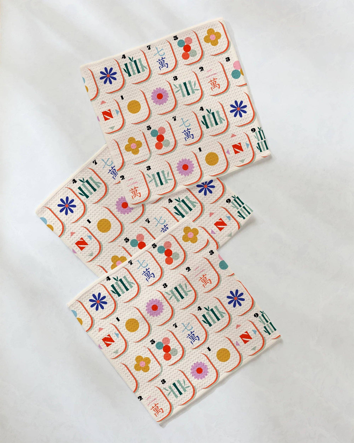 Tile Toss Dishcloth Set - Mahjong