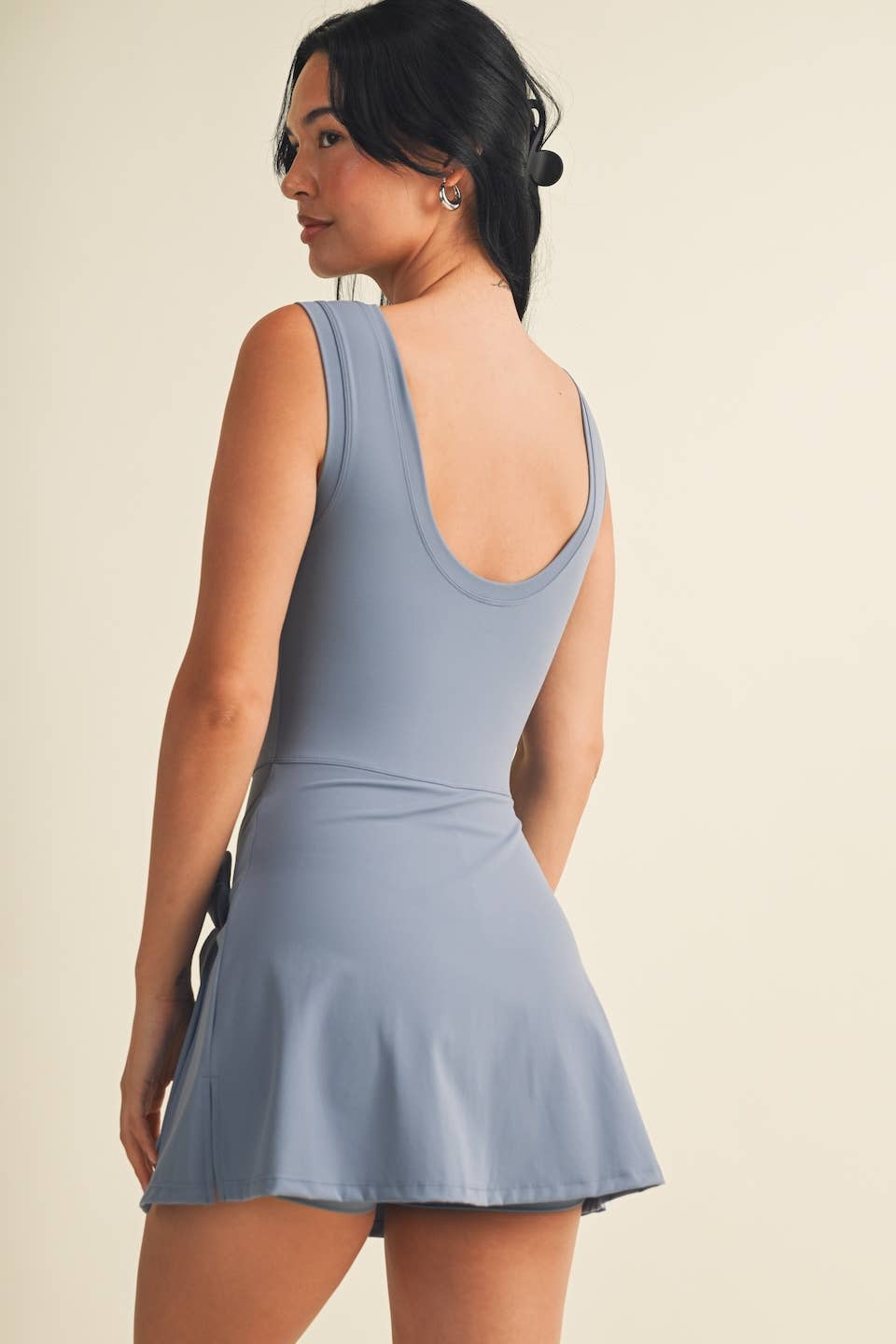 Sleeveless Wrap Tie Front Dress | Dark Cherry