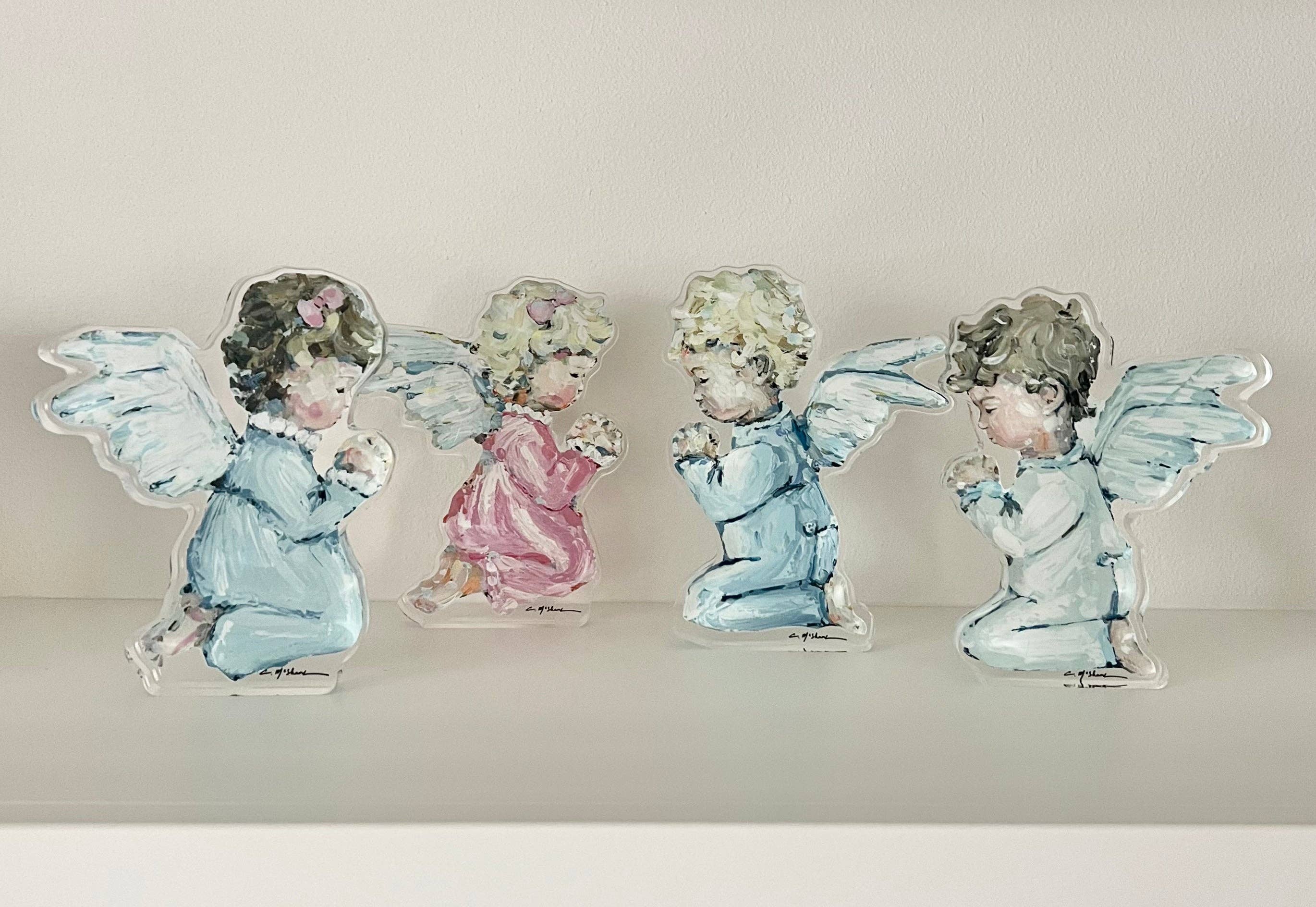 Tiny Wings Large acrylic shelfie : Pink