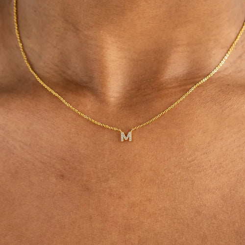 Dainty Shiny Initial Necklace