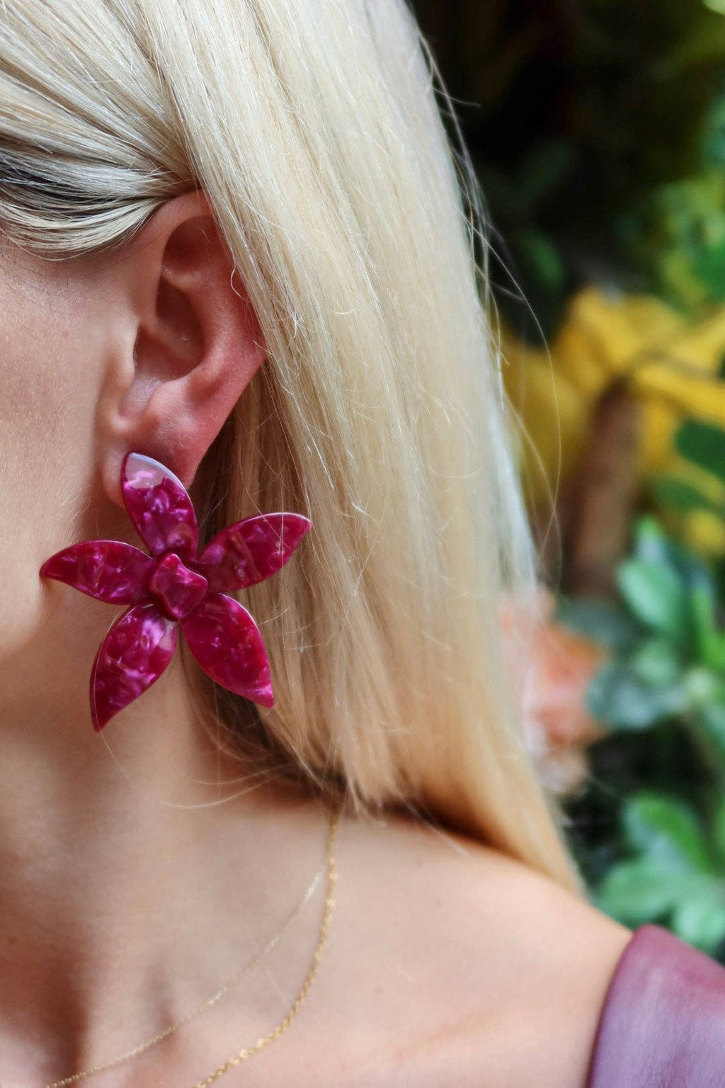 Annie - Pinot Noir - Earrings