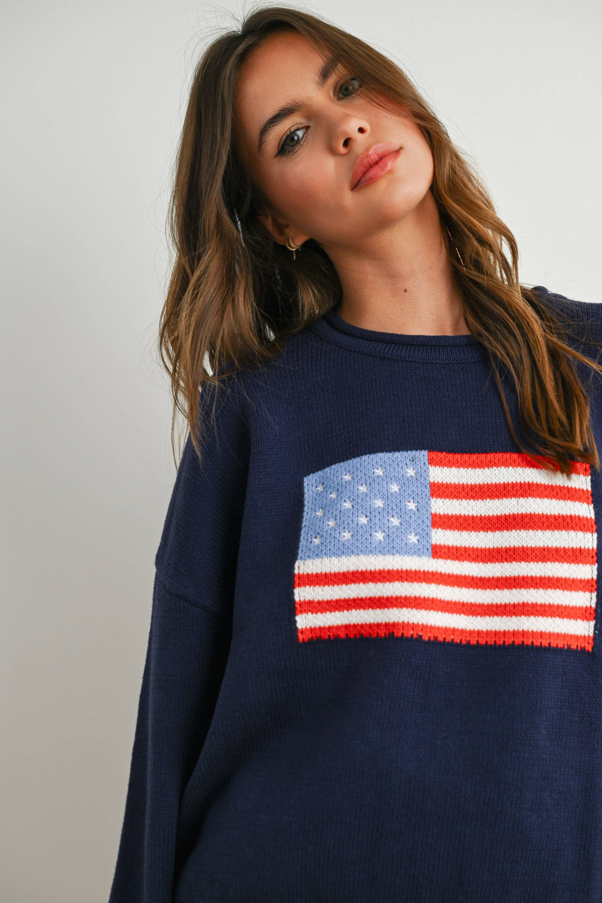 American Flag Knit Sweater