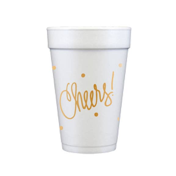 Cheers! | Foam Cups (with or without polka dots): Cheers with Polka Dots