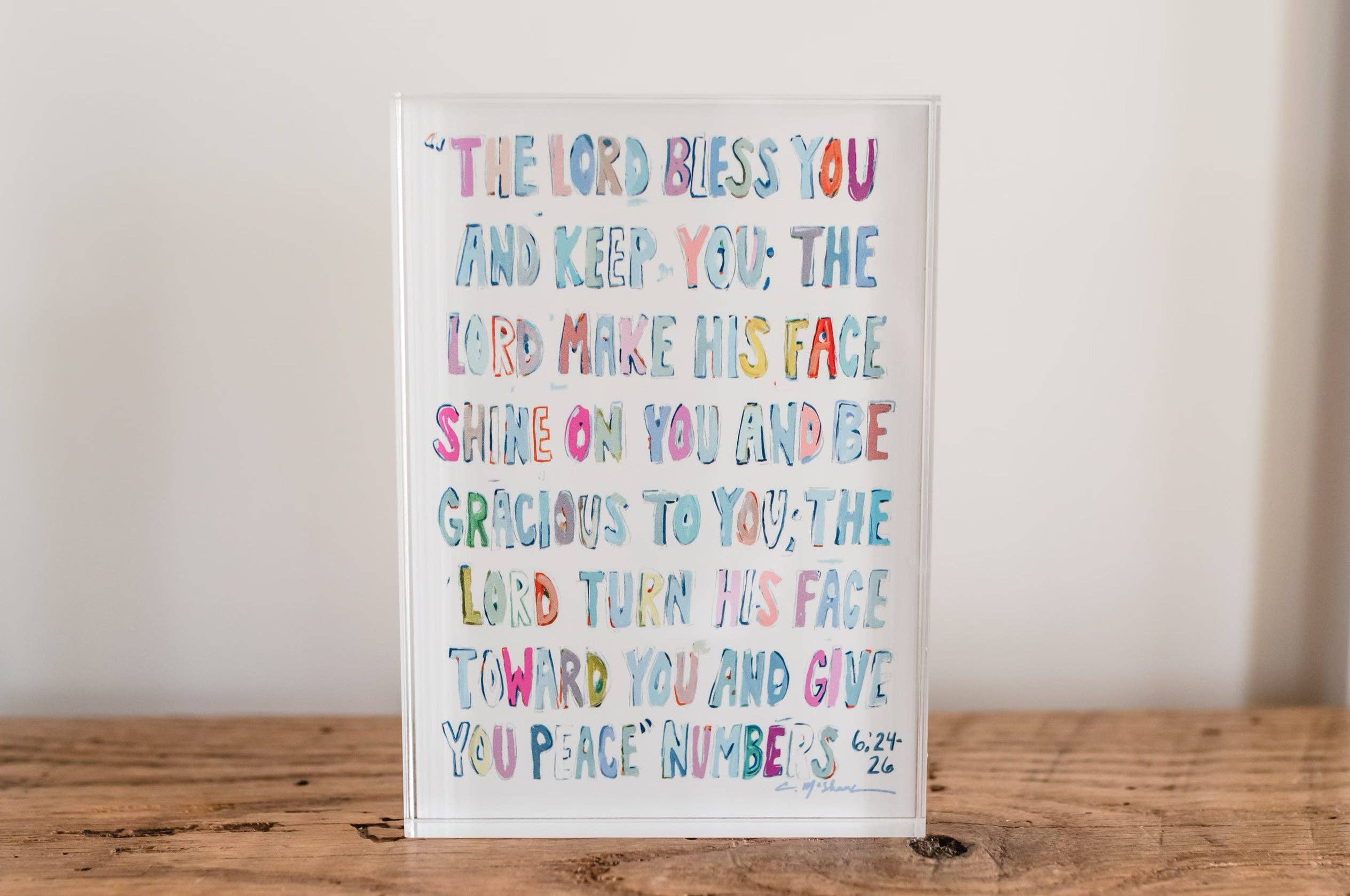 Numbers 6: 24-26 Acrylic by Chelsea McShane Art