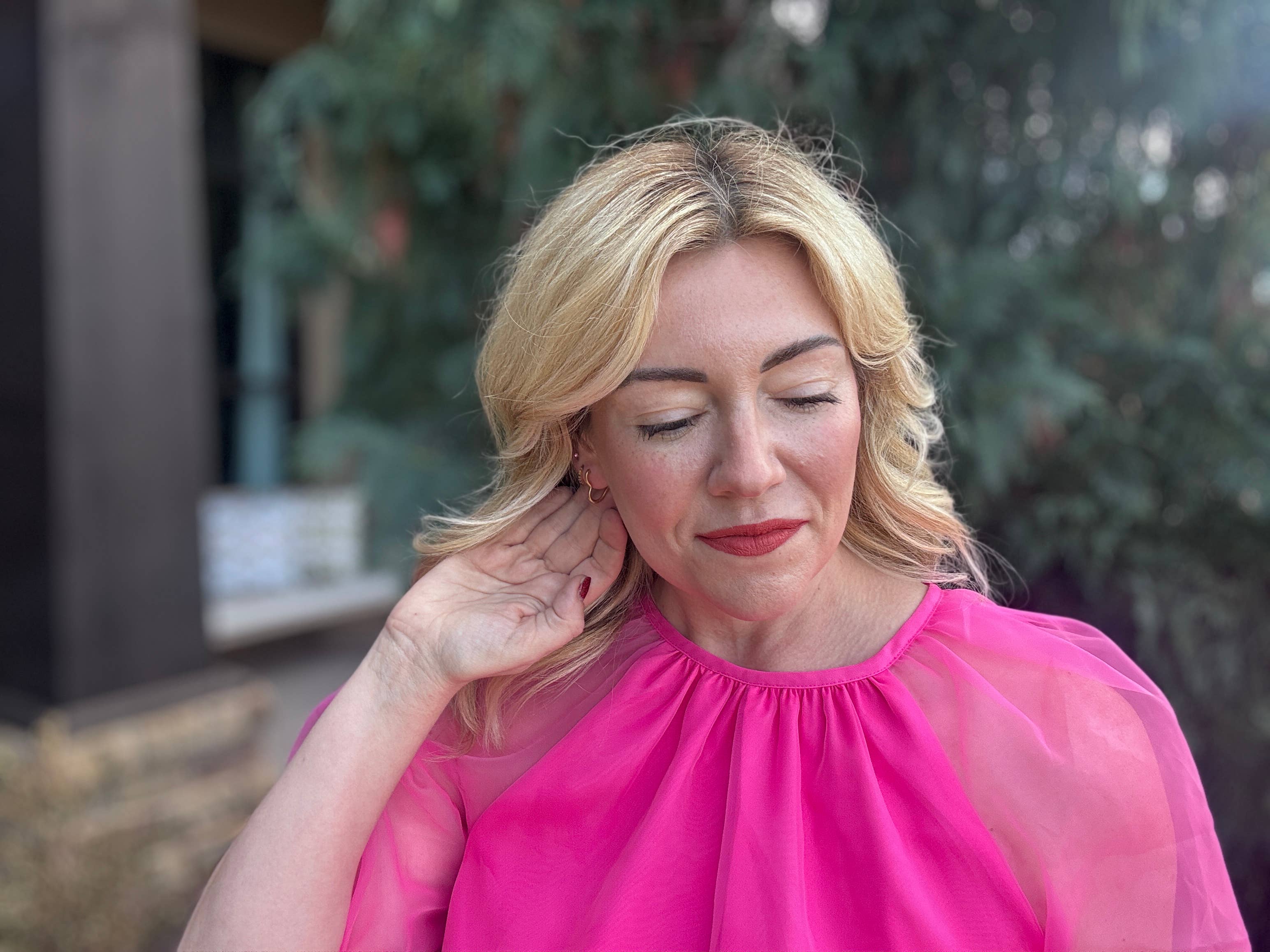 Josephine Huggie Earrings | Gold-Plated Hearts