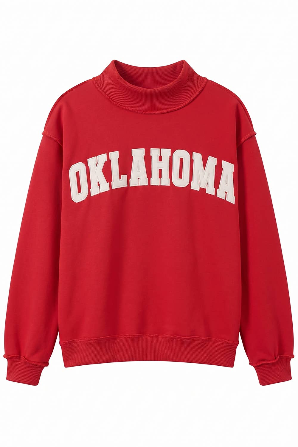 OKLAHOMA | 'OKLAHOMA' Embroidery Mockneck Sweatshirt
