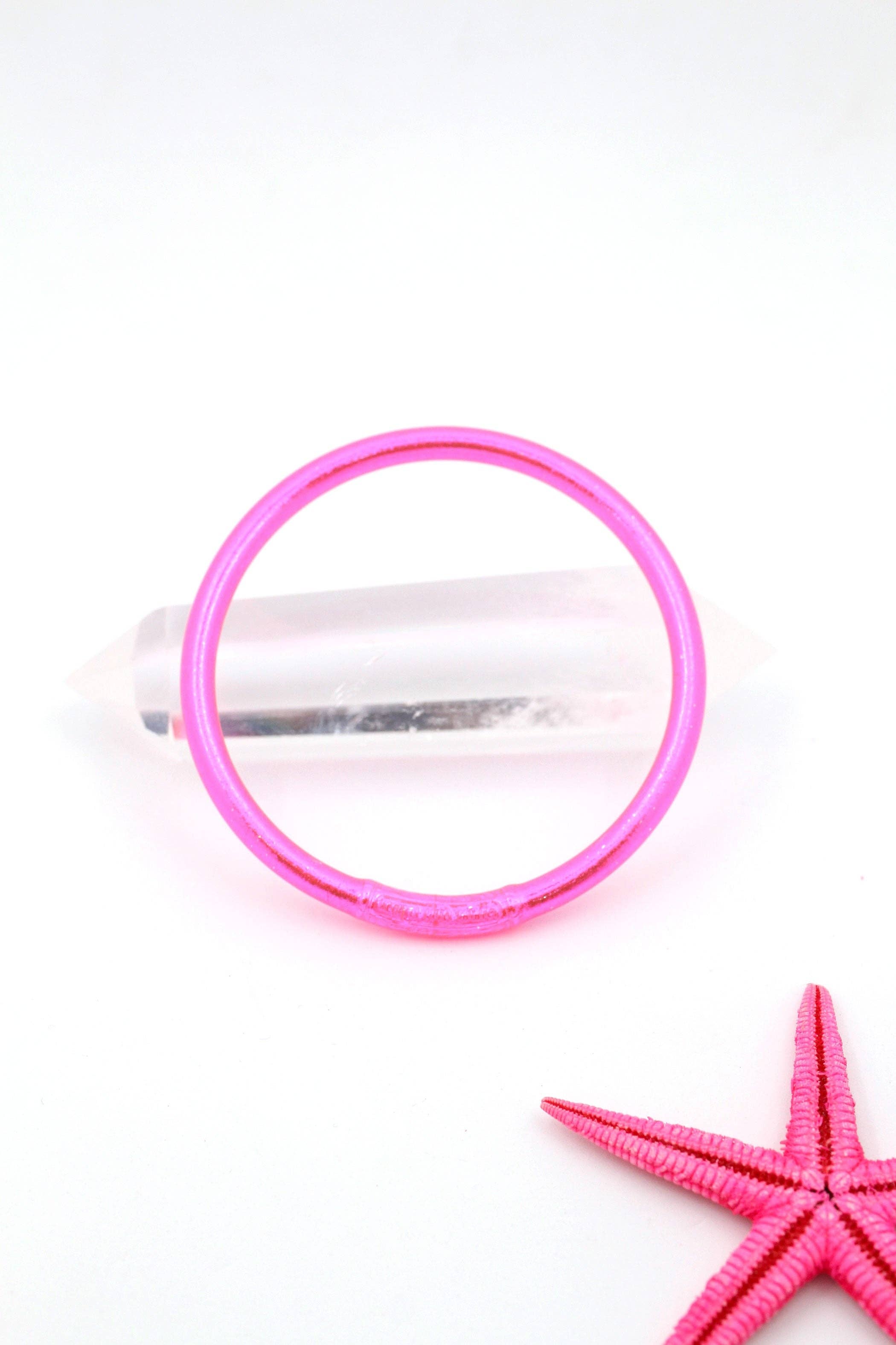 Single Rainbow Thai Buddhist Temple Bracelet Bangle / Bubblegum
