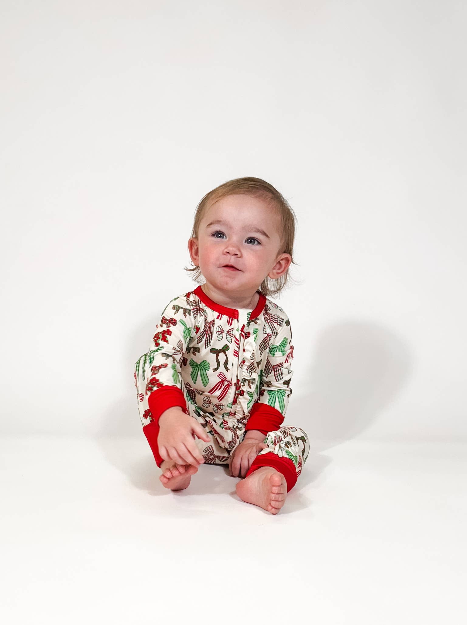 Holiday Bows  - Convertible Zip PJs