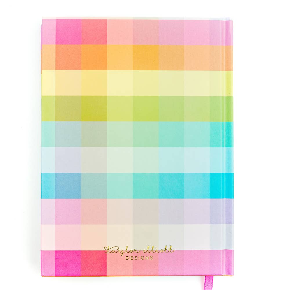 Hardcover Notebook - "Darling..." - Colorful Gingham