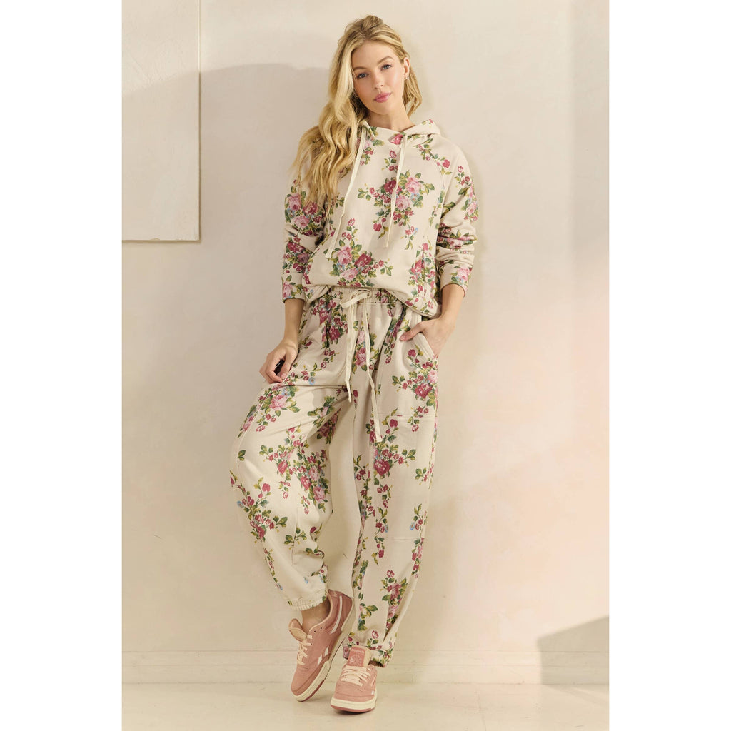 Floral Printed French Terry Set