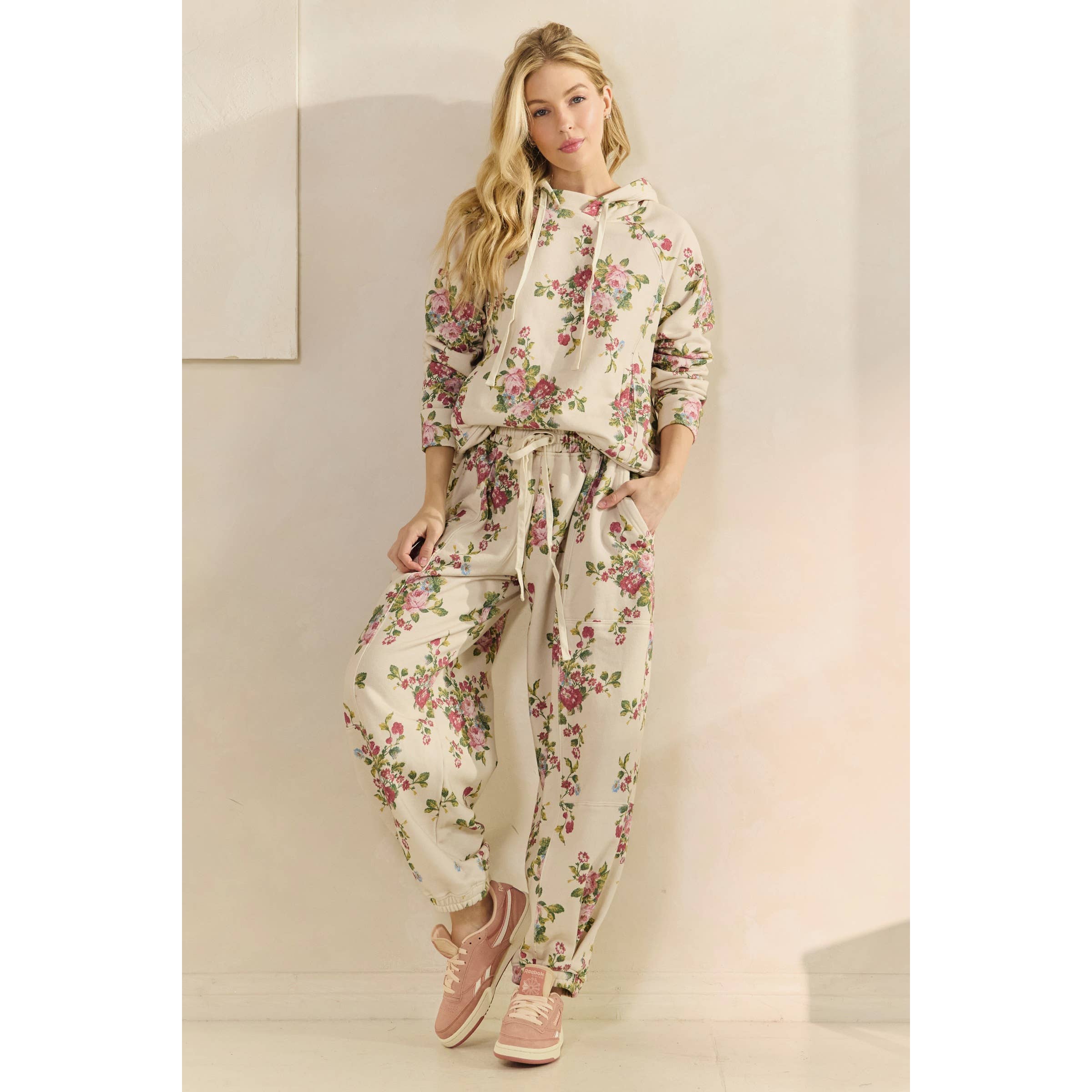 Floral Printed French Terry Set