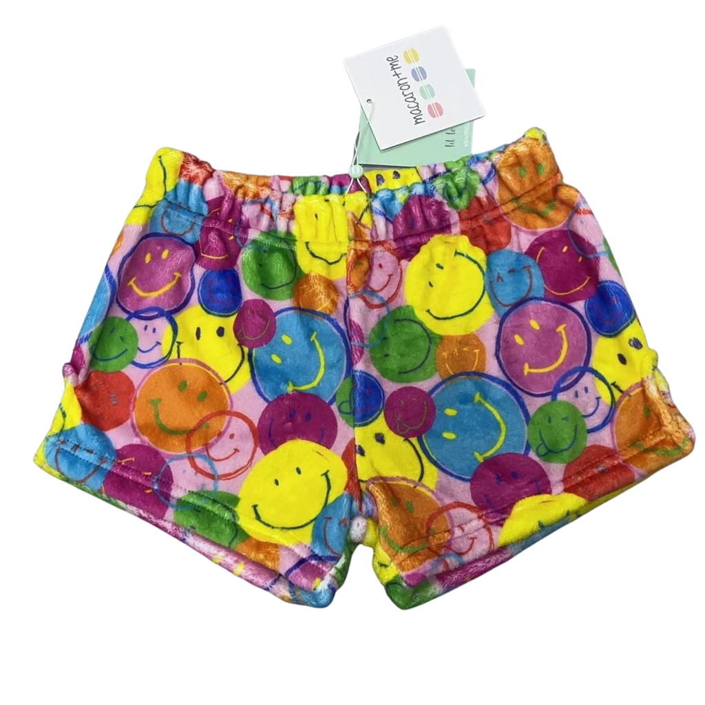 Neon Smiles Plush Shorties