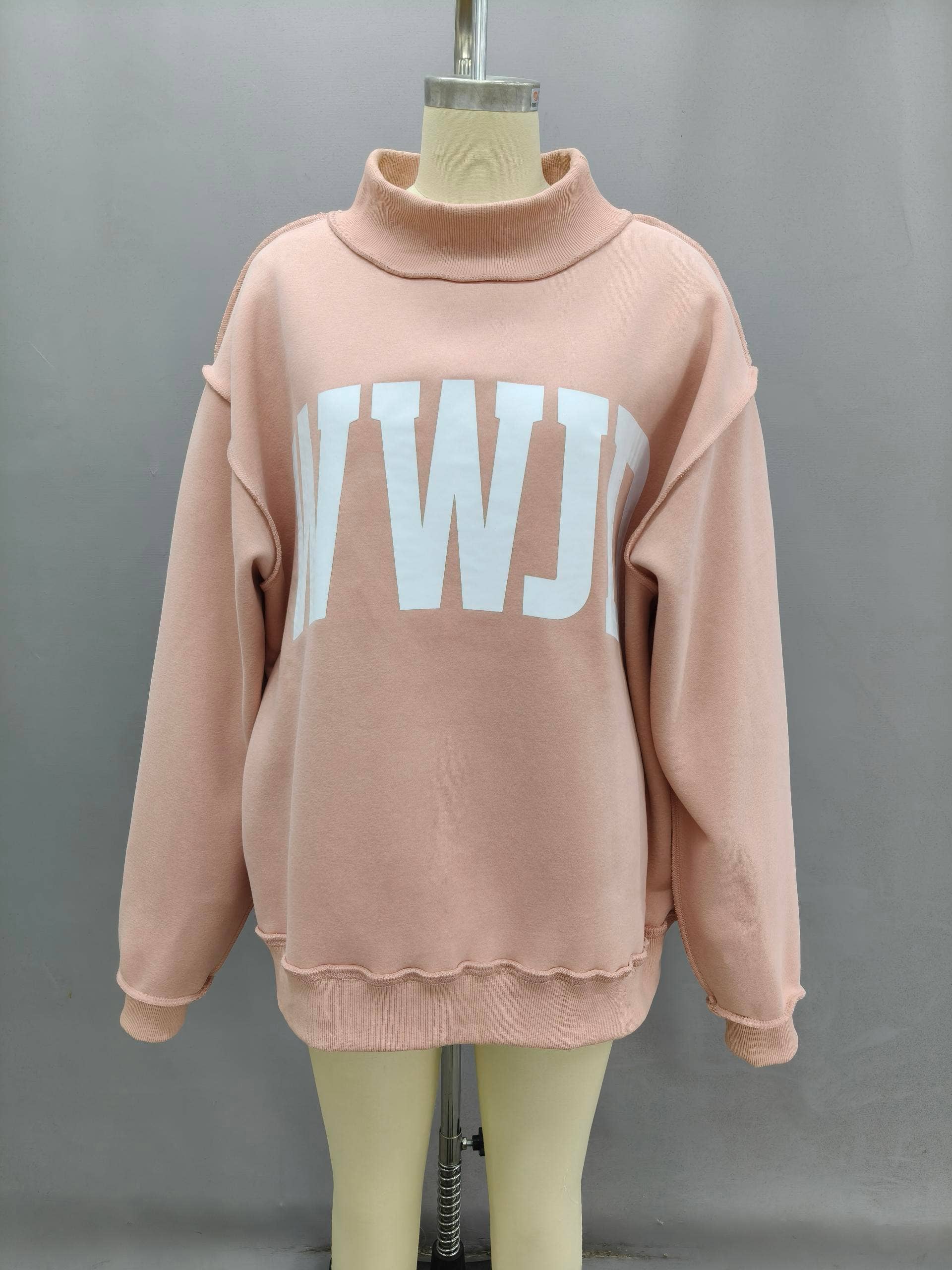 'WWJD & AMEN' Reversible Mock Neck Sweatshirt
