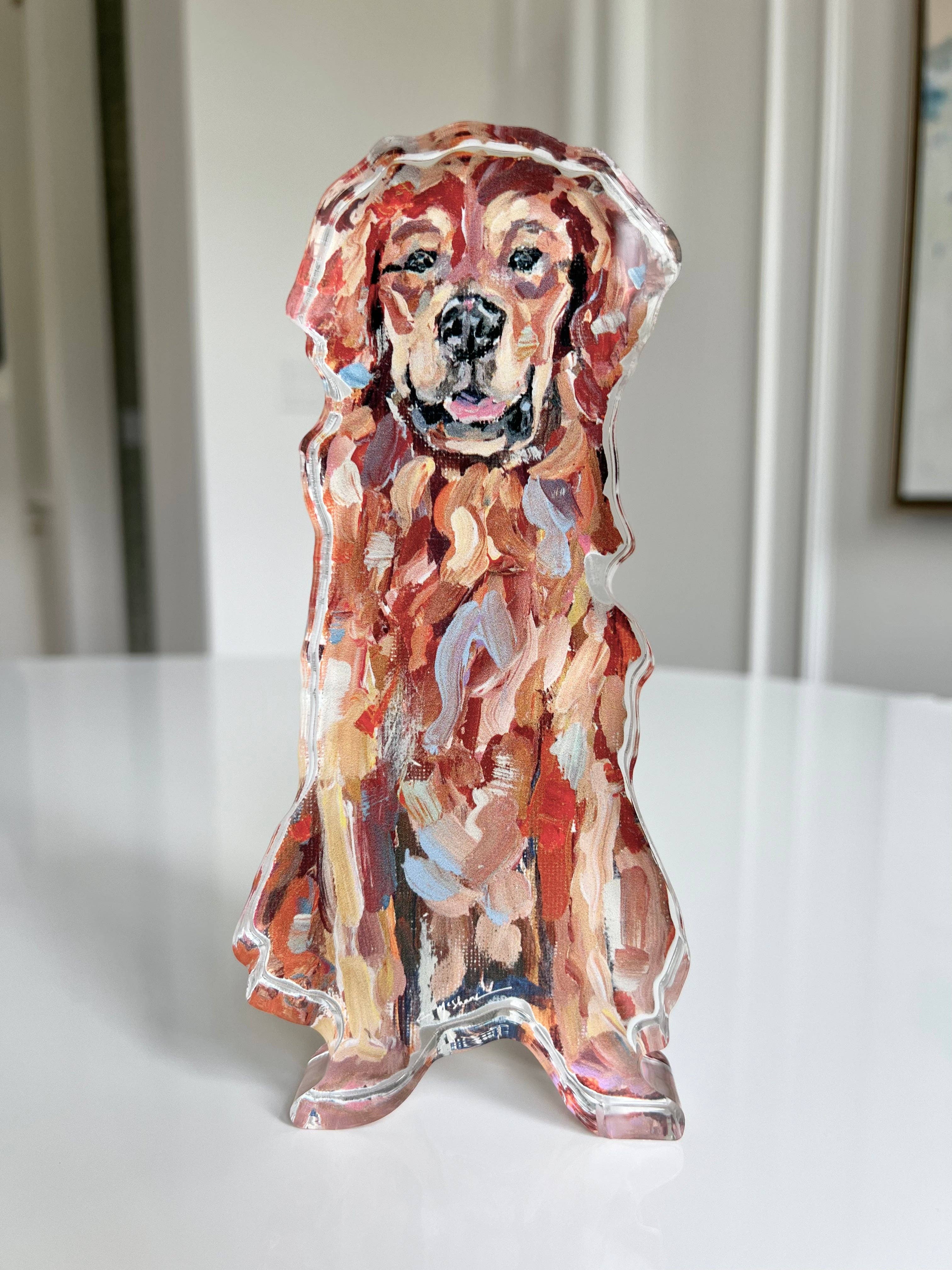 Golden Retriever Red Acrylic Shelfie