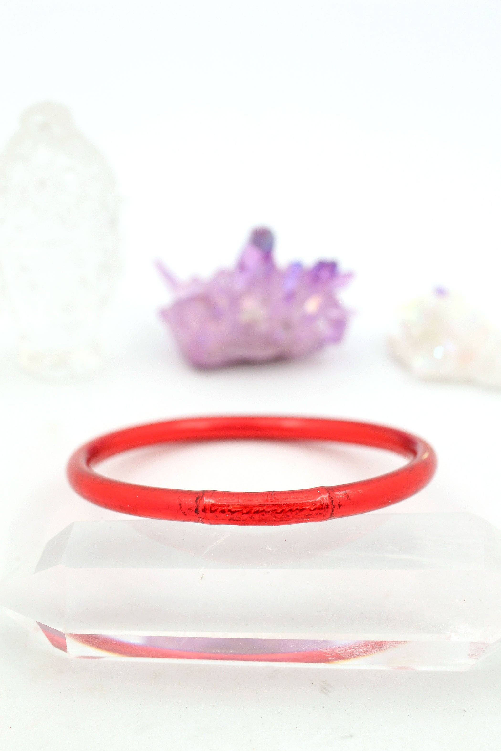 Single Rainbow Thai Buddhist Temple Bracelet Bangle / Bubblegum