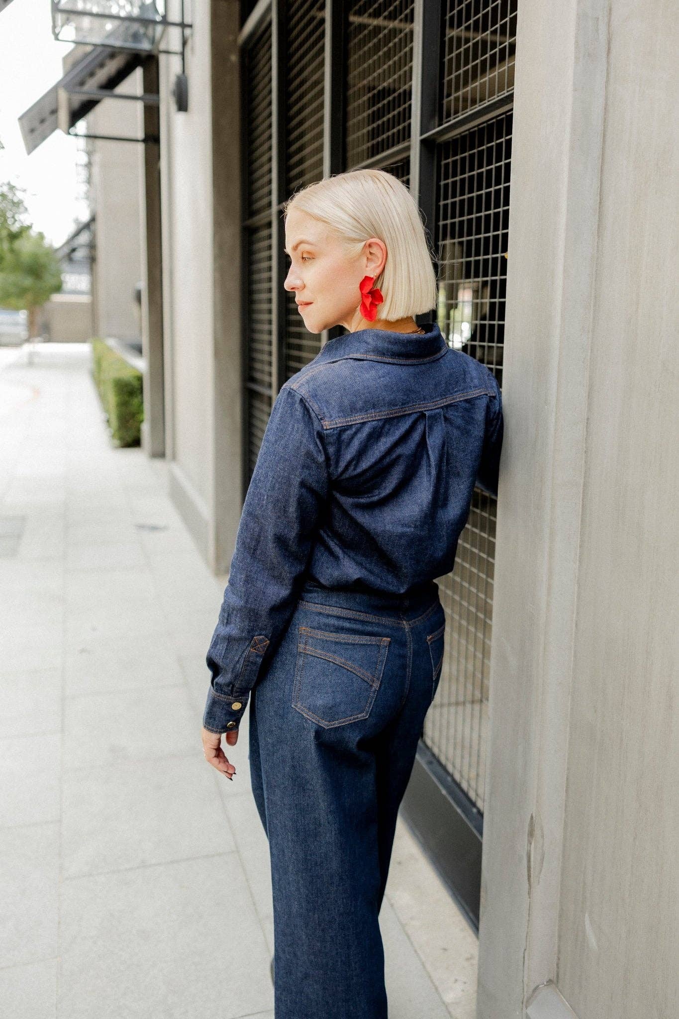 Eden Statement Earrings - Red