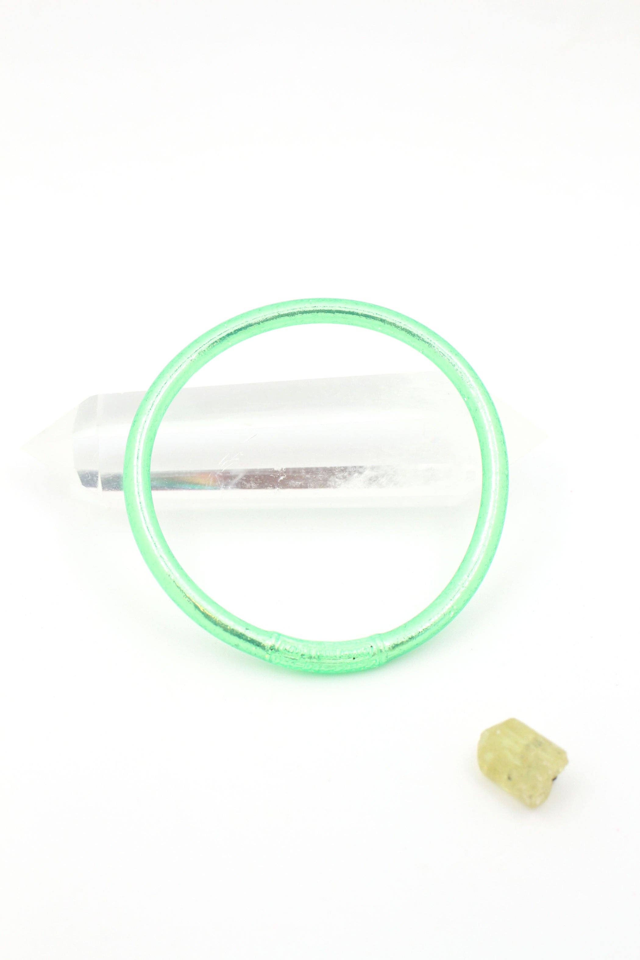 Single Rainbow Thai Buddhist Temple Bracelet Bangle / Bubblegum