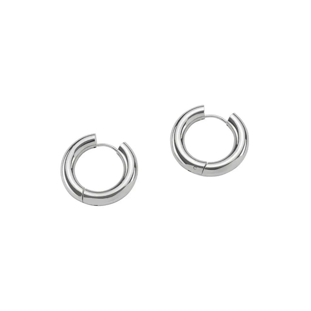 Silver Chunky Mini Hoops