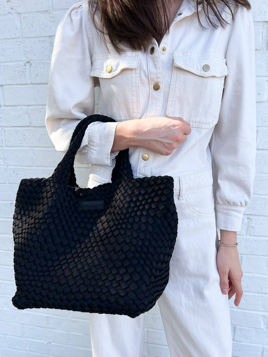 Classic Woven Tote - Jet Black