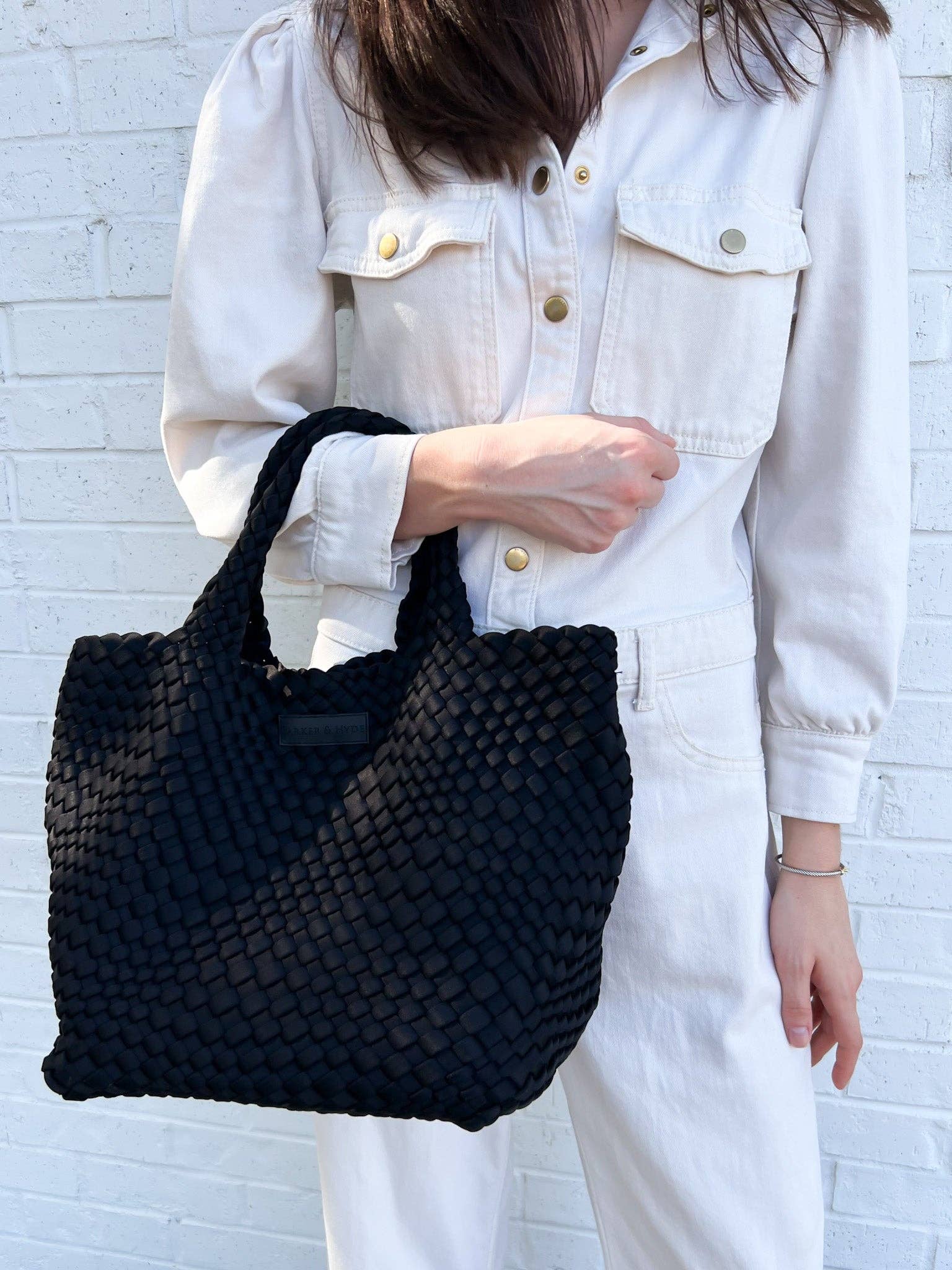 Classic Woven Tote - Jet Black