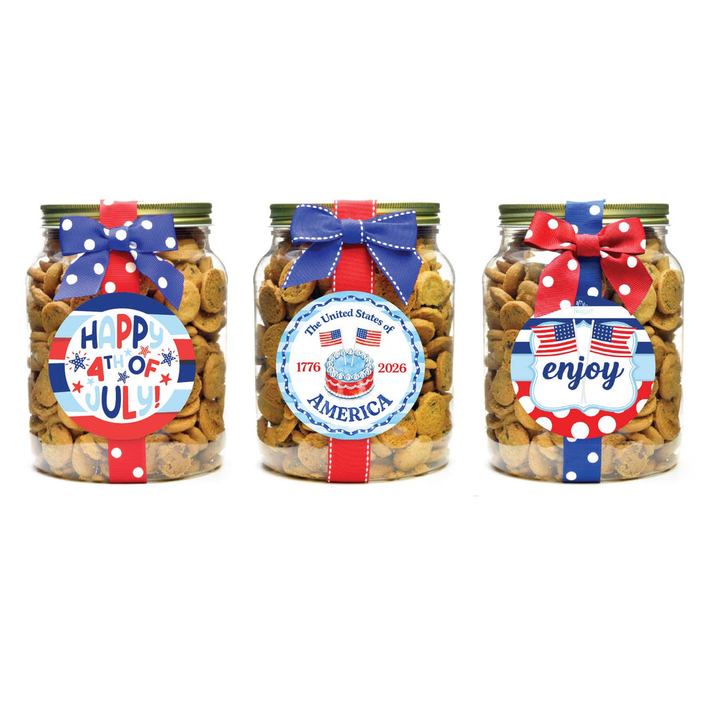 Oh, Sugar! Chocolate Chip Cookie Jars | USA / 4th of July | Half Gallon