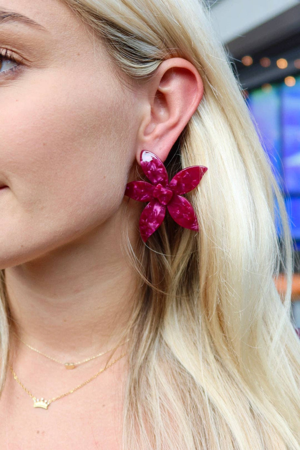Annie - Pinot Noir - Earrings