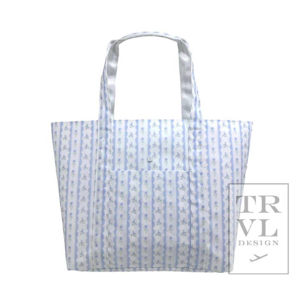 Blue Ribbon Floral XL Jumbo Tote by TRVL Design