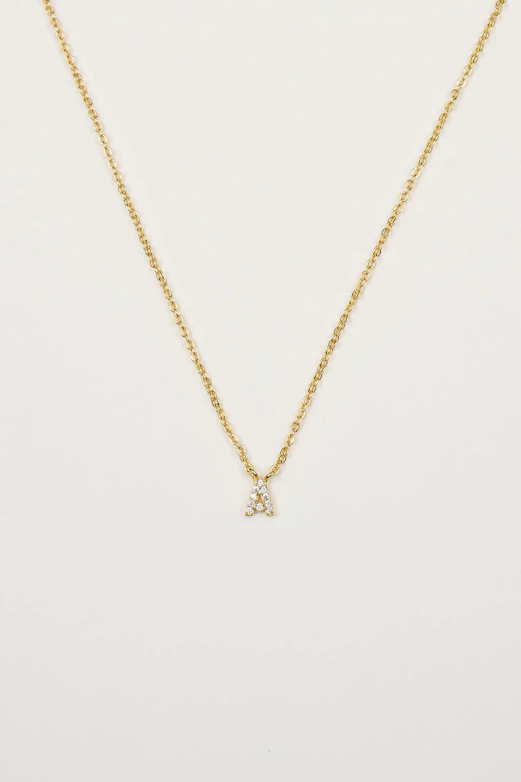 Dainty Shiny Initial Necklace