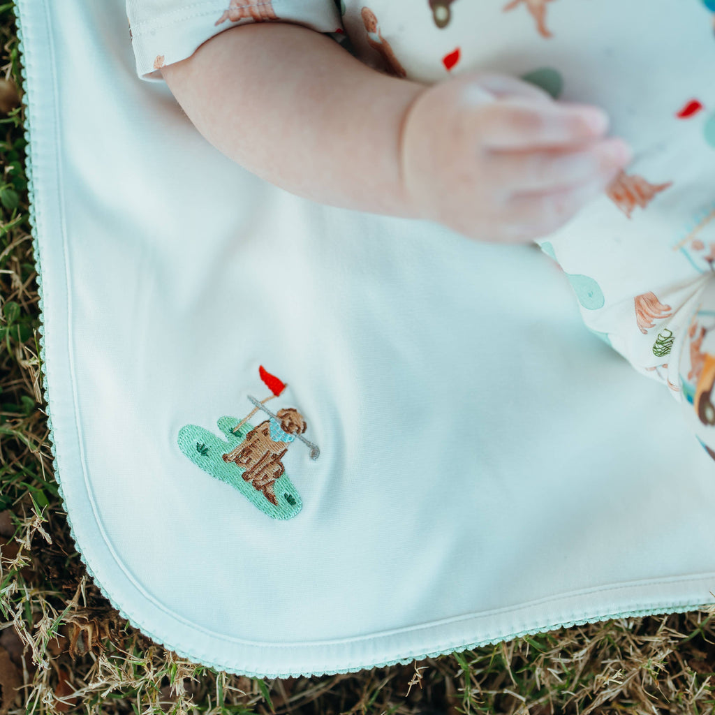 Pip Embroidered Blanket | Barks & Birdies