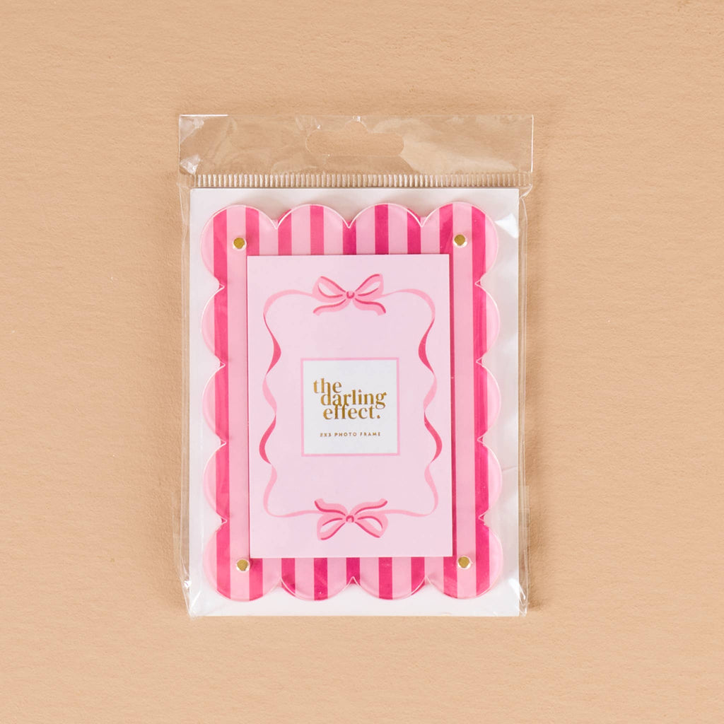 Mini Acrylic Picture Frame Magnet| Sweetheart Stripes