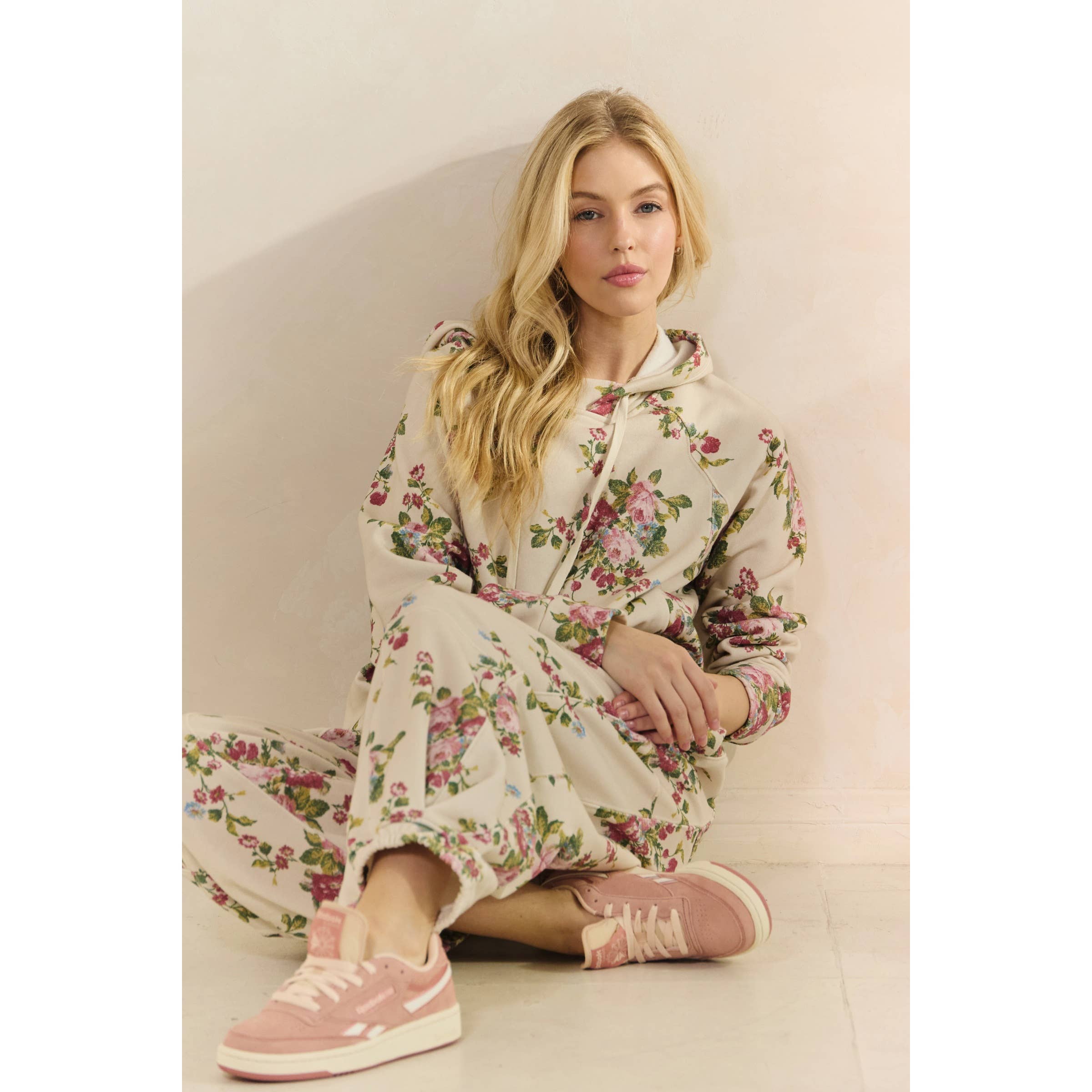 Floral Printed French Terry Set