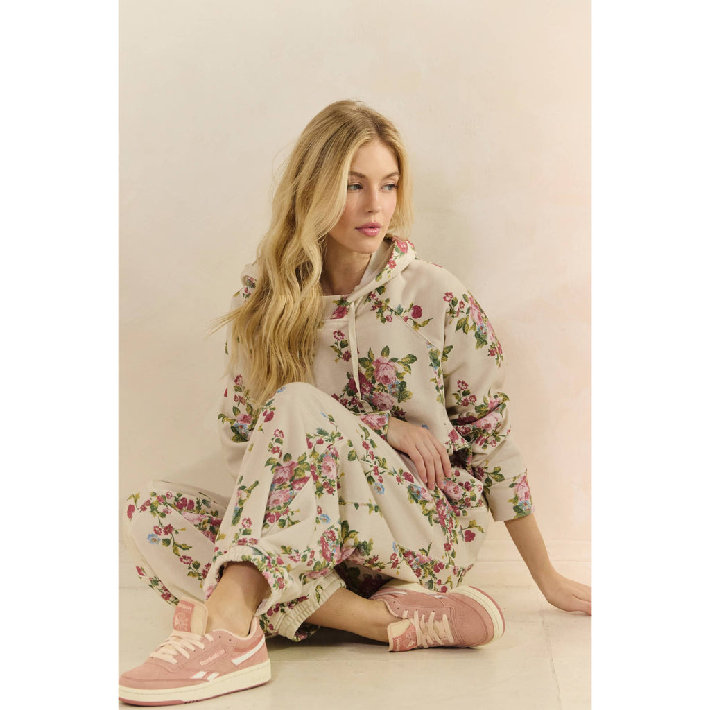 Floral Printed French Terry Set