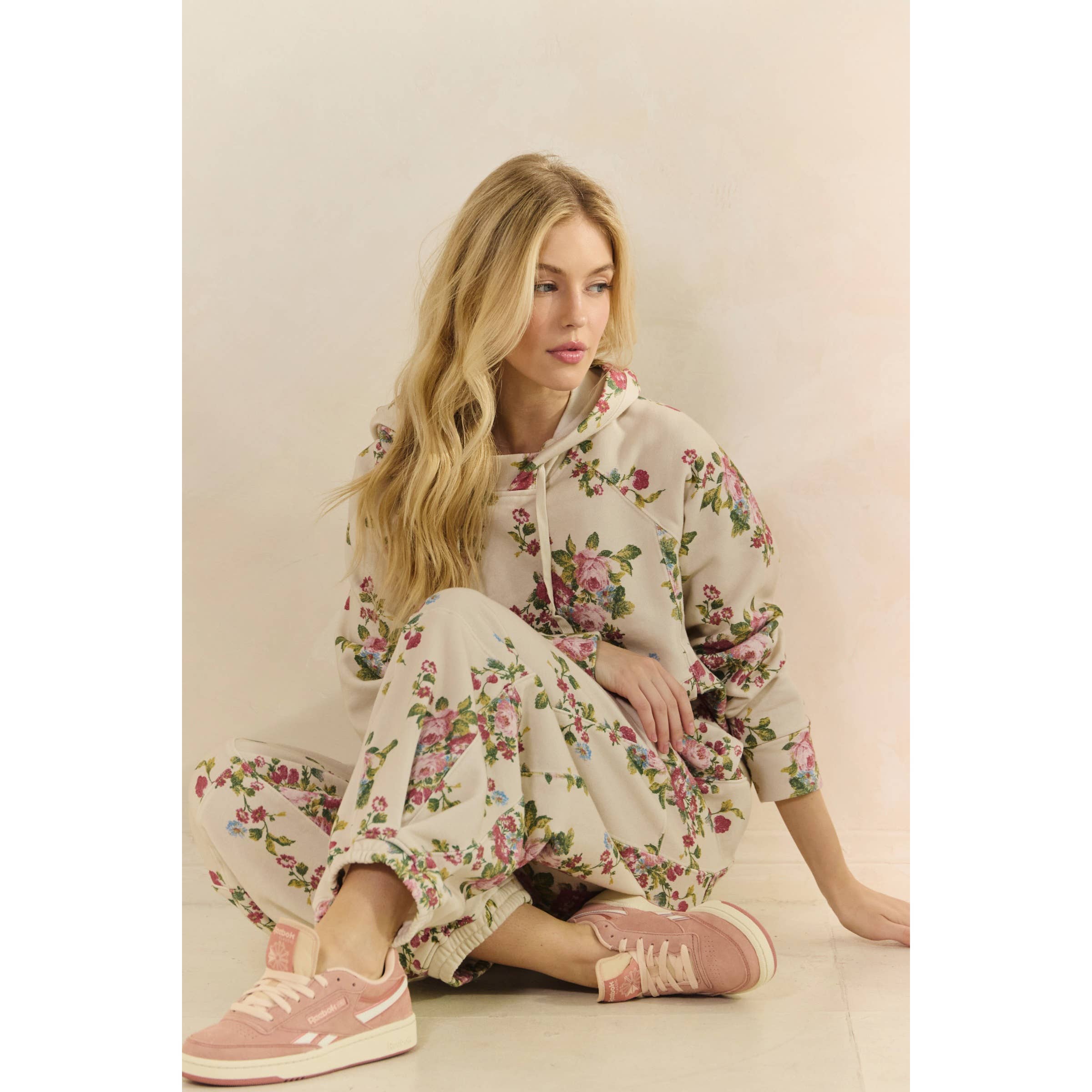 Floral Printed French Terry Set