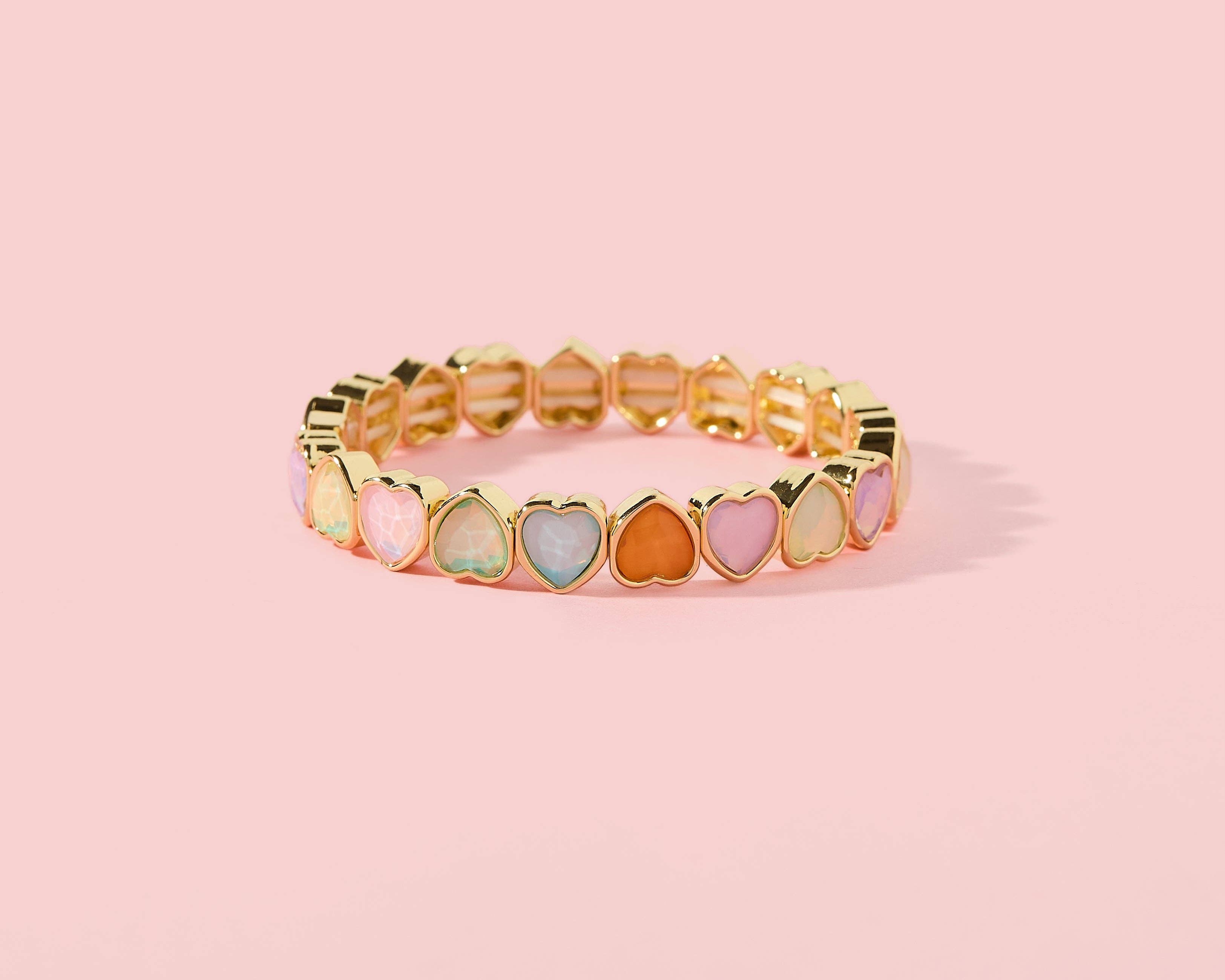 Hayden | FOR FUN | Stretch Bracelet Blue Stone + Pearl Hearts
