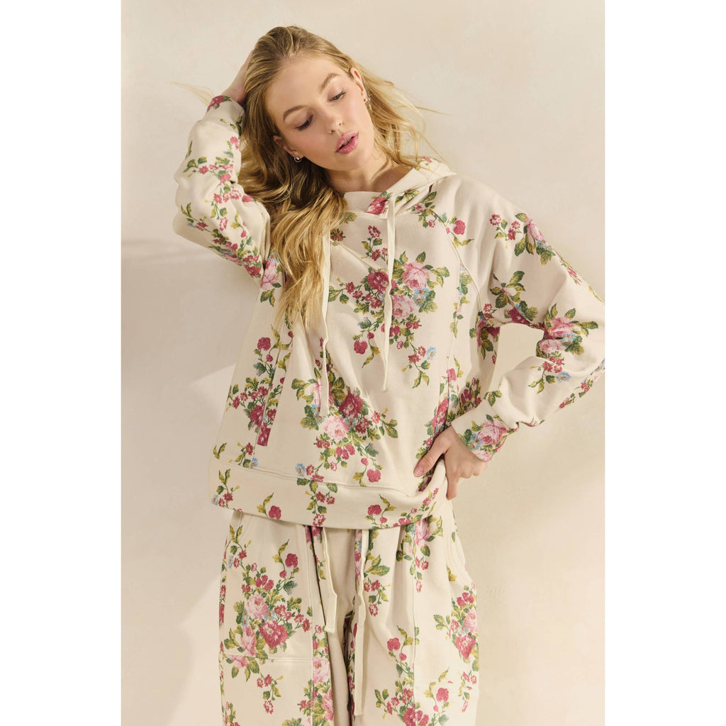 Floral Printed French Terry Set