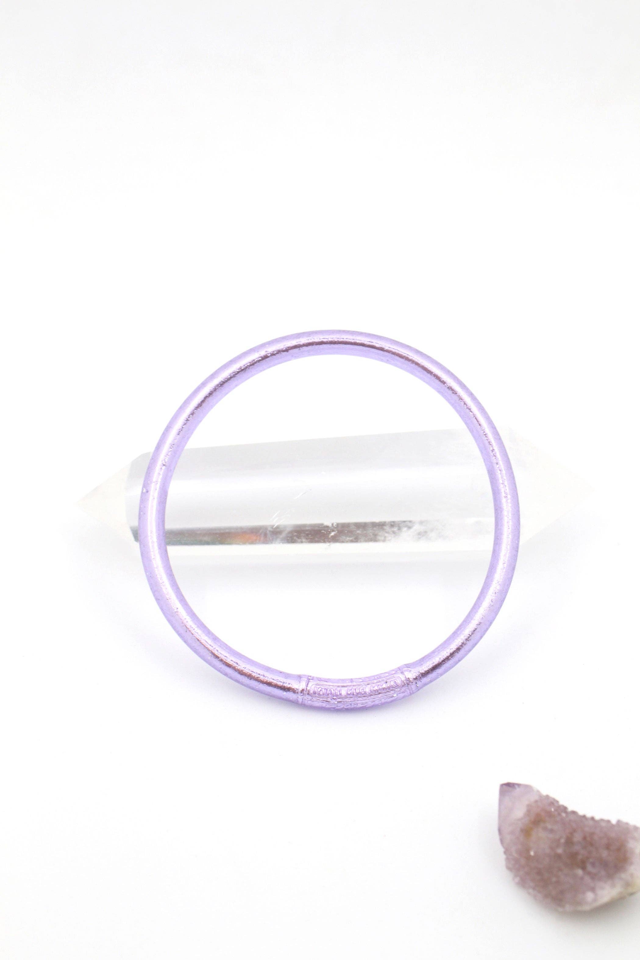 Single Rainbow Thai Buddhist Temple Bracelet Bangle / Lavender