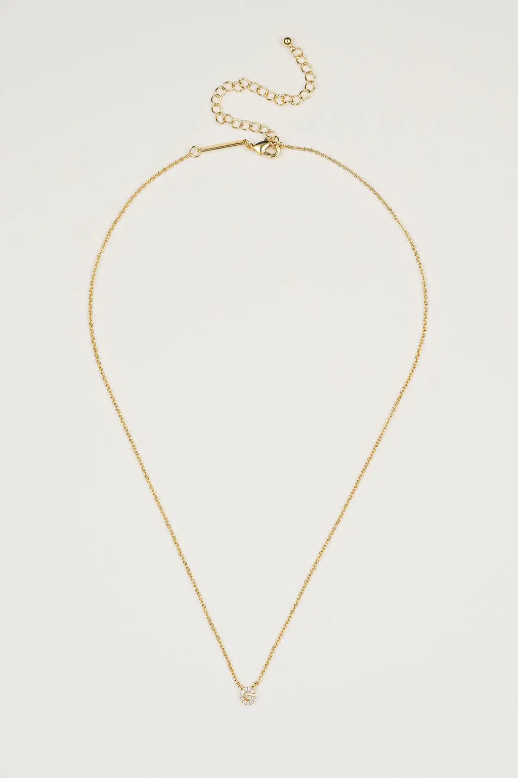 Dainty Shiny Initial Necklace