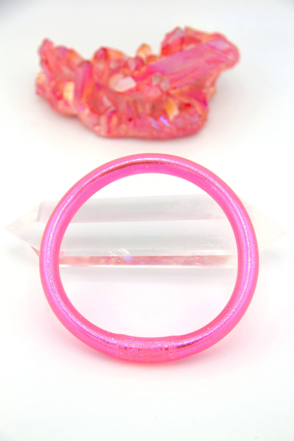 Neon Pink Luxe Thai Buddhist Temple Bracelet Bangle