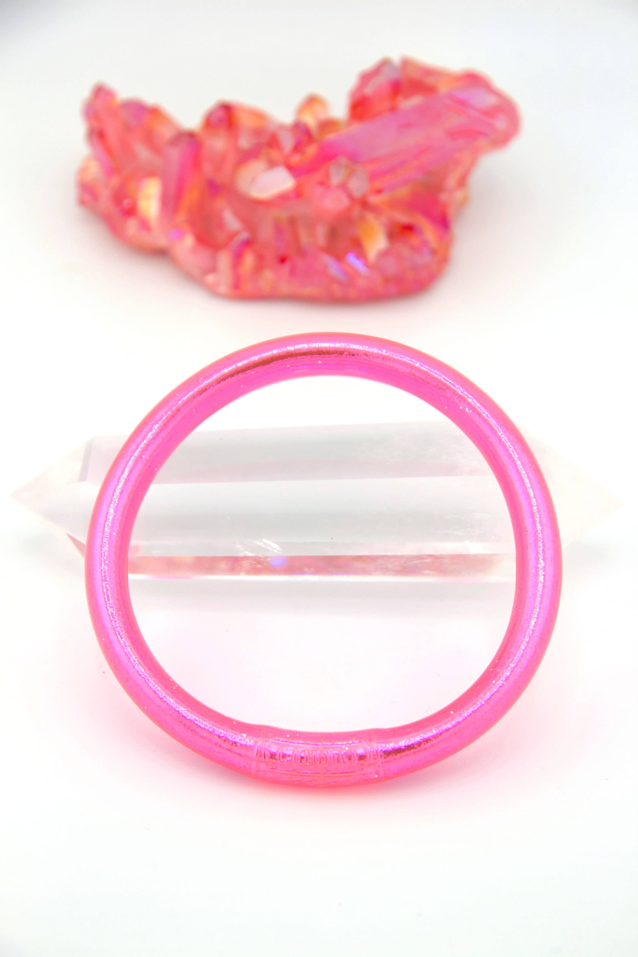 Neon Pink Luxe Thai Buddhist Temple Bracelet Bangle