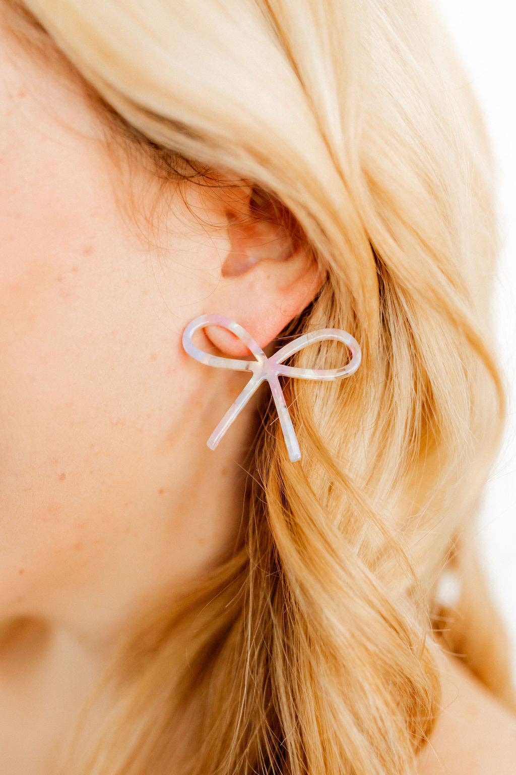 Lola Bow Purple Sprinkles Earrings