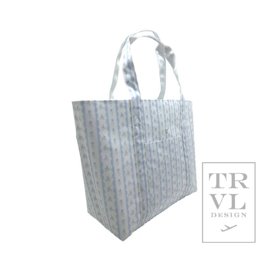 Blue Ribbon Floral XL Jumbo Tote by TRVL Design