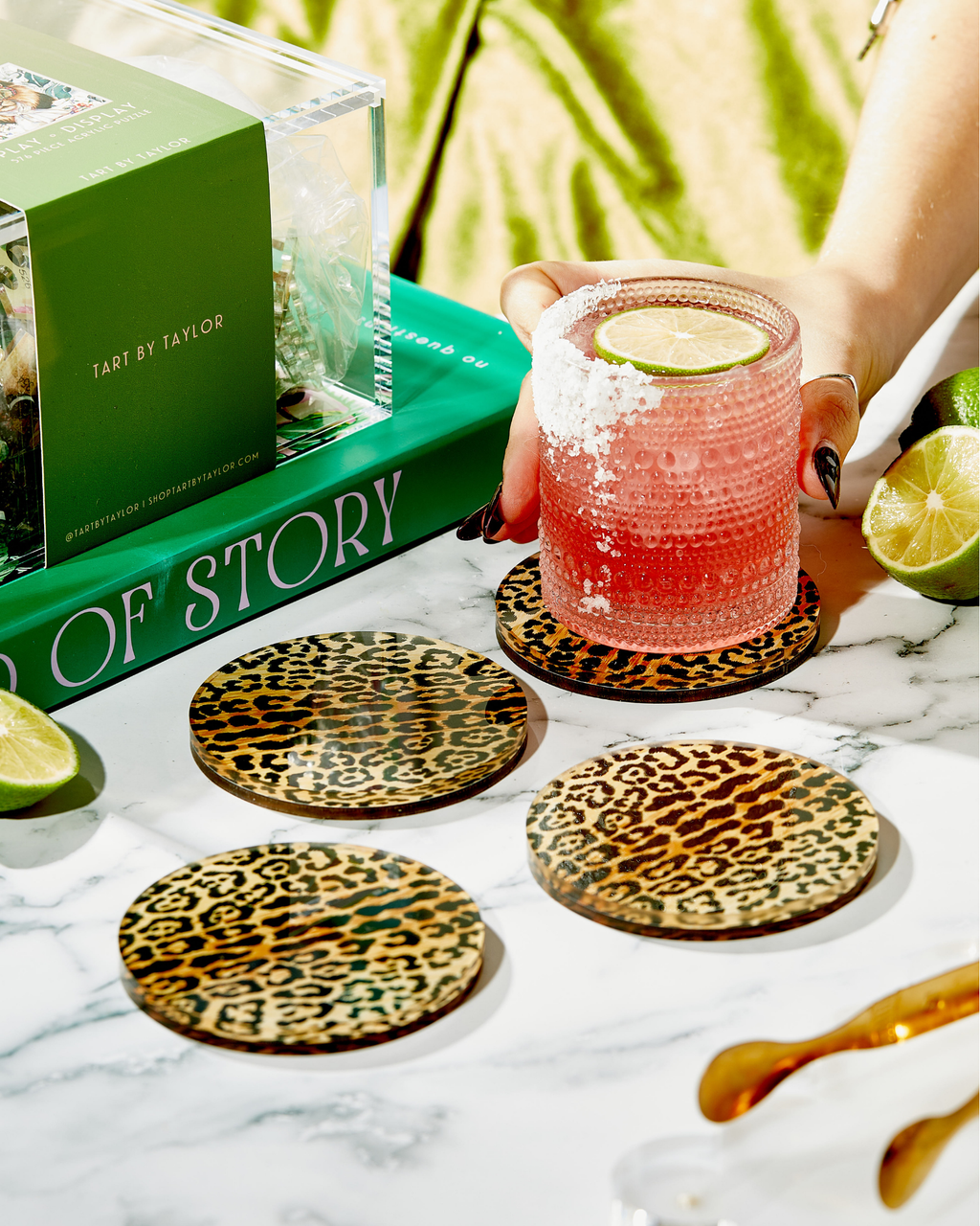 Leopard Print Coaster Set
