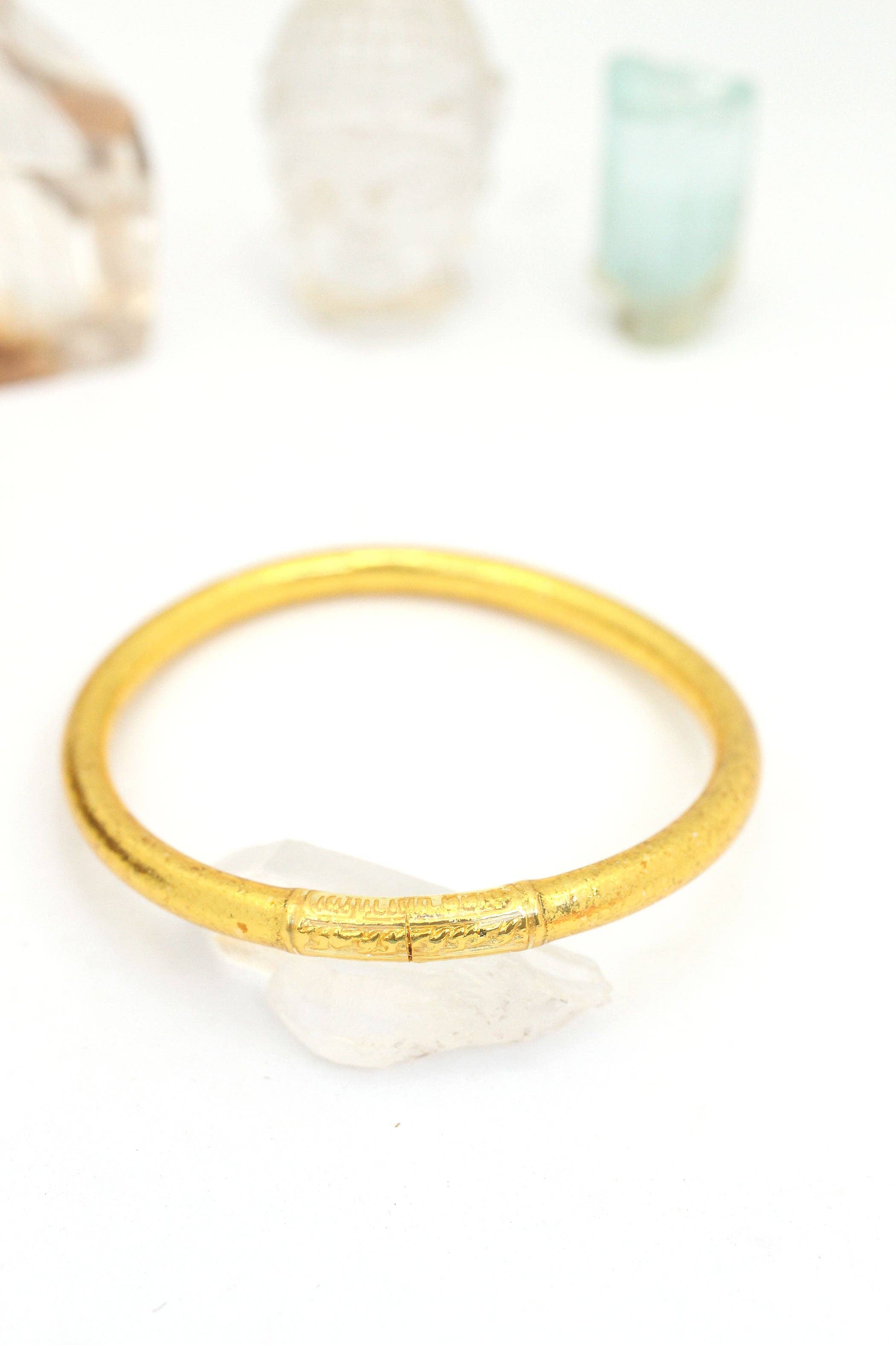 Single Rainbow Thai Buddhist Temple Bracelet Bangle / Bubblegum